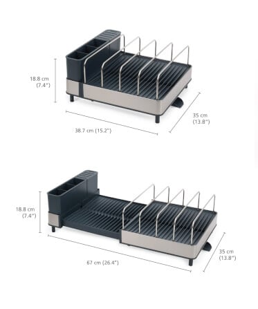 ที่คว่ำจานขยายได้ ทำจากสแตนเลส Joseph Joseph รุ่น Extend Max สีเทา N851690_3